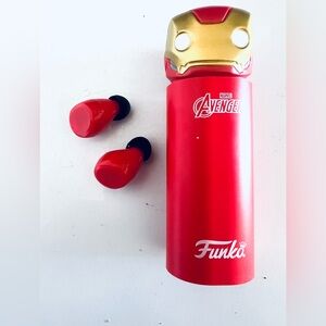 Funko POP! Marvel Avengers Lron Man Red Bluetooth Earbud Headphones W/ USB Cord